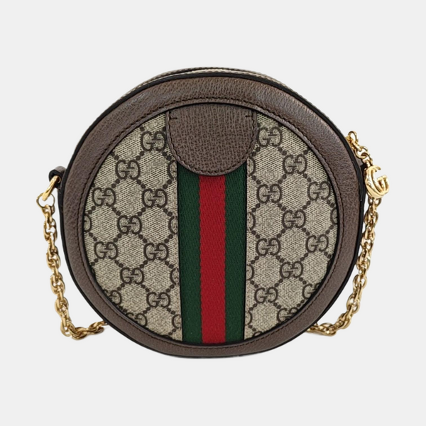 Ophidia Mini Monogram Coated Canvas Beige