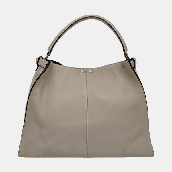 Authenticated pre-owned Peekaboo Essential Calfskin White - Tote Bag at Looply