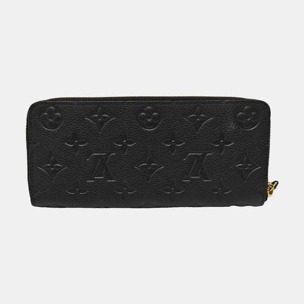 CLÉMENCE Monogram Calfskin Black Wallet