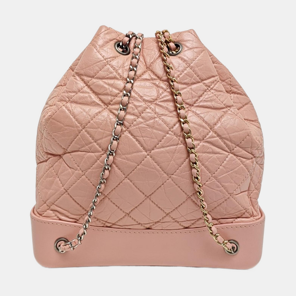 GABRIELLE Medium Quilted Calfskin Pink
