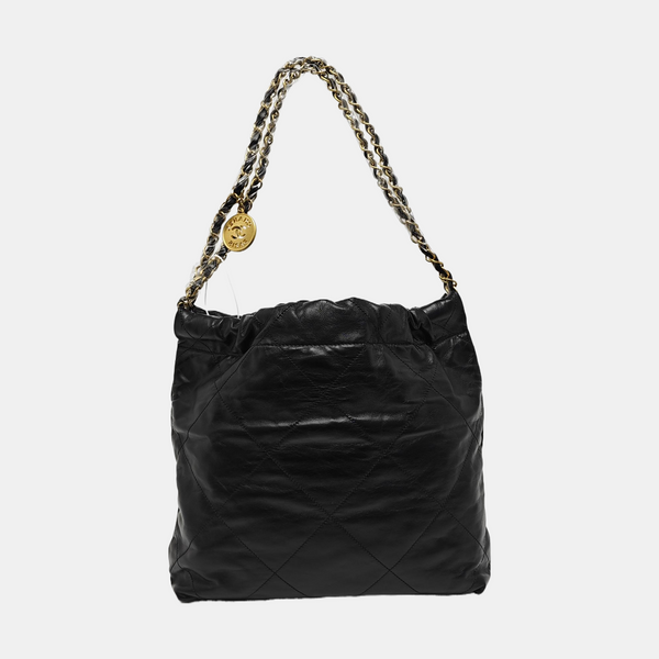CHANEL 22 Small Quilted Calfskin Black