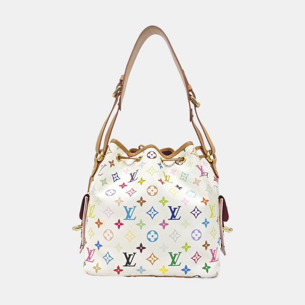 NÉONOÉ MM Monogram Coated Canvas White
