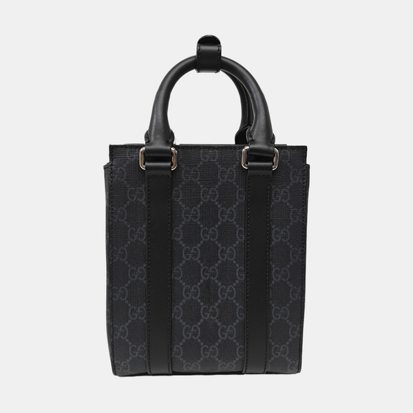 Coated Canvas Tote Bag Mini Black