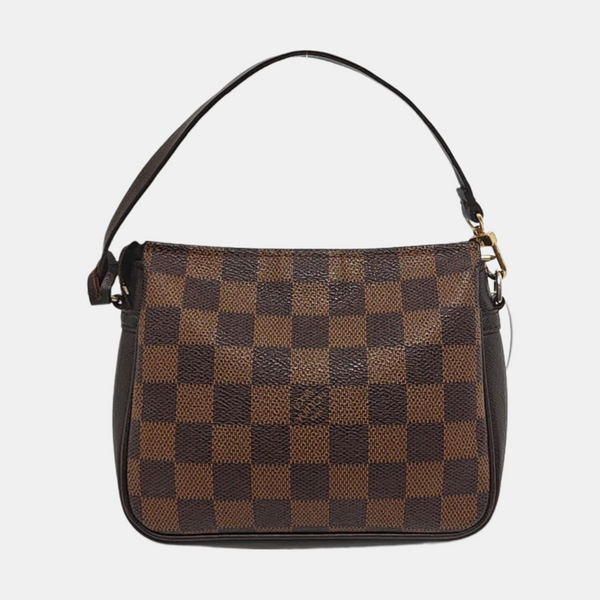 TROUSSE MAKE UP Damier Ebene Coated Canvas Brown