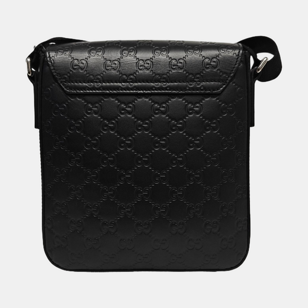 Monogram Calfskin Shoulder Bag Black