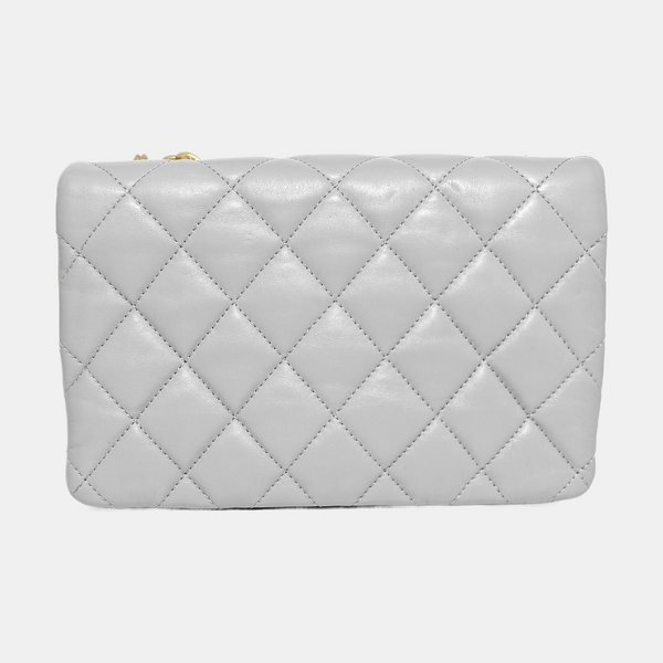CLASSIC FLAP Mini Quilted Lambskin Gray