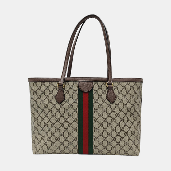 Ophidia Medium Monogram Coated Canvas Beige