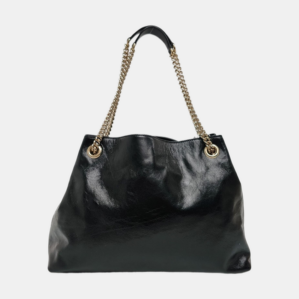 Authenticated pre-owned Soho Quilted Patent Leather Black - Tote Bag at Looply