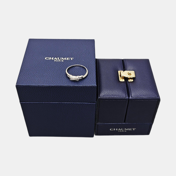 Jeux De Liens 18k White Gold Silver Ring EU 50