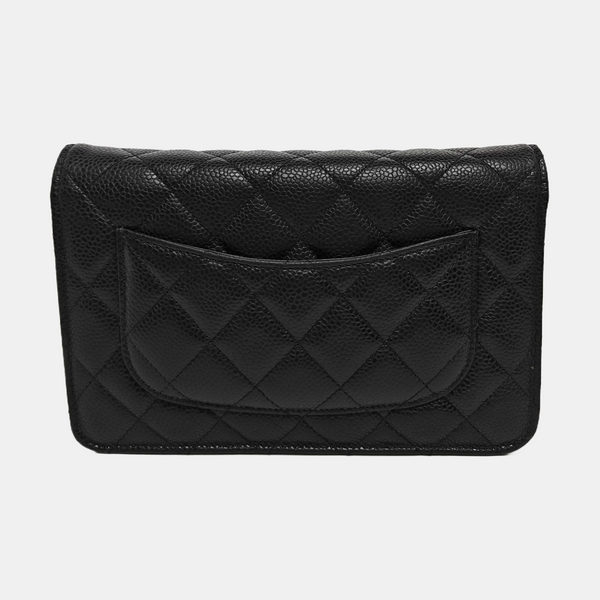 WOC Quilted Grained Calfskin Black