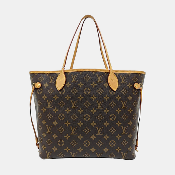 NEVERFULL MM Monogram Coated Canvas Brown