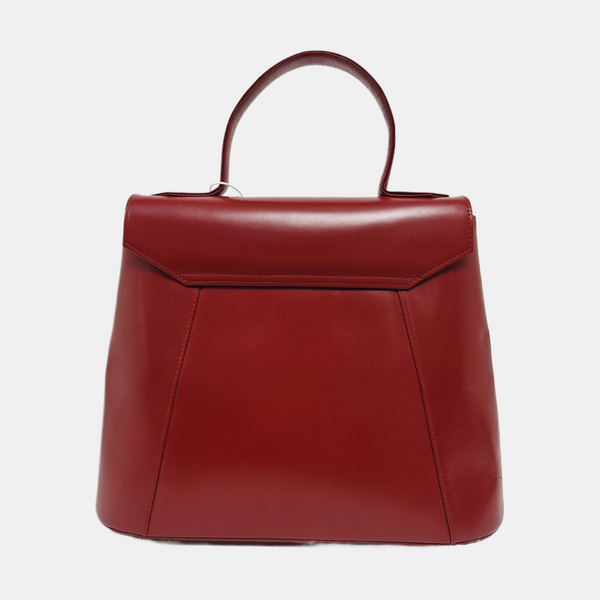 Calfskin Top Handle Bag Red