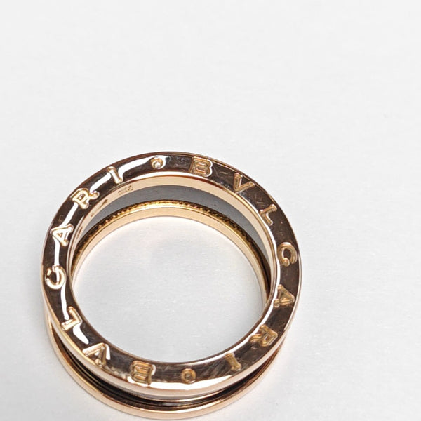 B.ZERO1 18k Rose Gold Ring EU 54