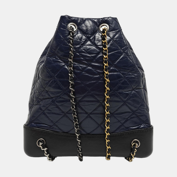 GABRIELLE Medium Quilted Calfskin Blue