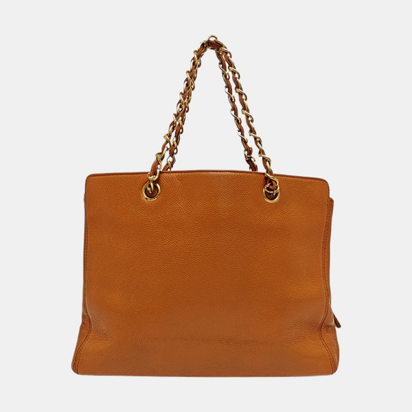 LOGO EMBROIDERED Grained Calfskin Orange