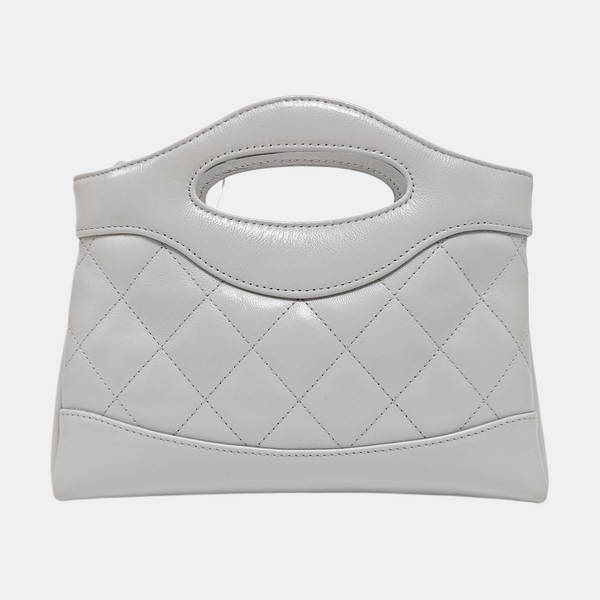 CHANEL 31 Mini Quilted Lambskin Gray