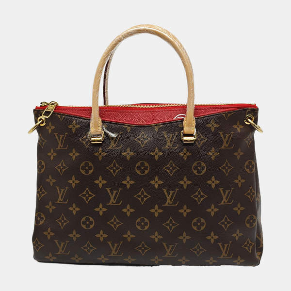 PALLAS MM Monogram Coated Canvas Brown