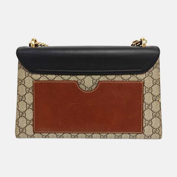 Padlock Medium Monogram Coated Canvas Beige
