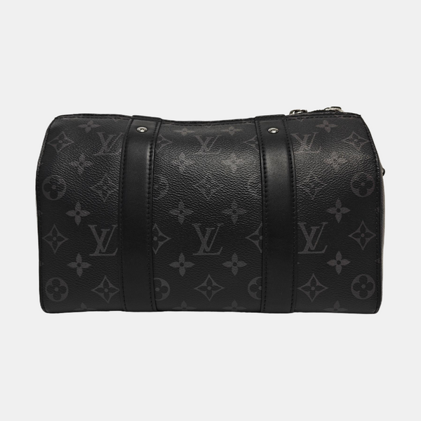 KEEPALL Monogram Coated Canvas Black