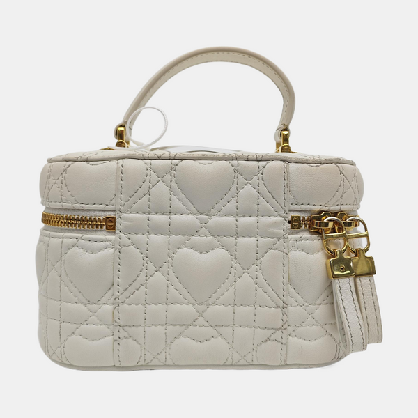 Dioramour Lady Dior Mini Cannage Lambskin White