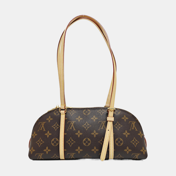 SQUIRE EAST WEST Monogram Coated Canvas Brown
