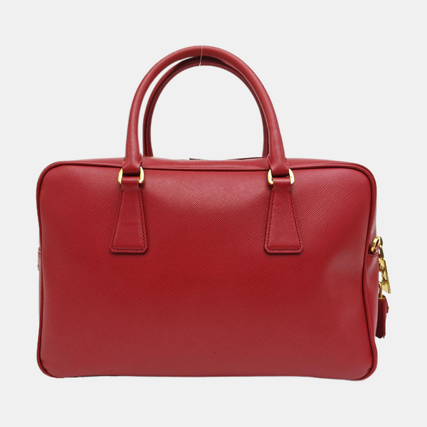 Saffiano Calfskin Shoulder Bag Red