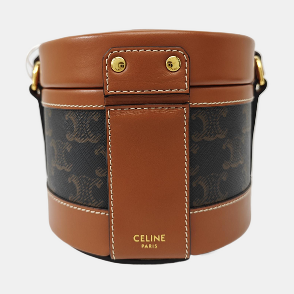 TRIOMPHE Small Coated Canvas Brown