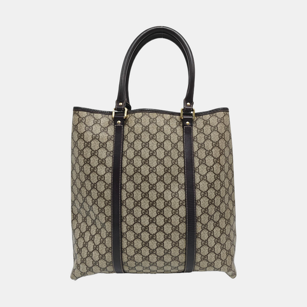Monogram Coated Canvas Tote Bag Beige