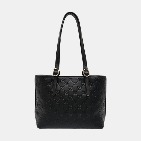 GG Emblem Medium Monogram Calfskin Black