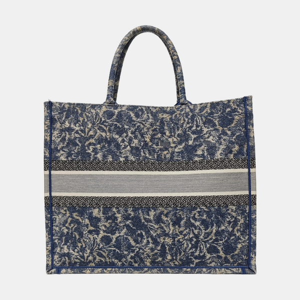 Book Tote Large Canvas Blue