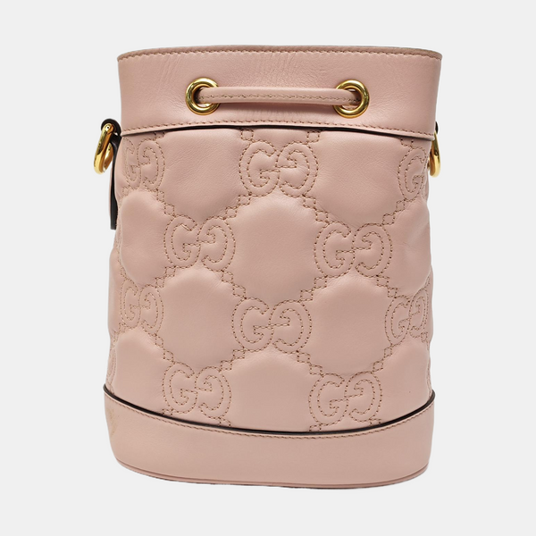 Monogram Calfskin Shoulder Bag Pink
