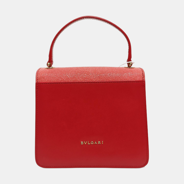 SERPENTI FOREVER Small Stingray Leather Red