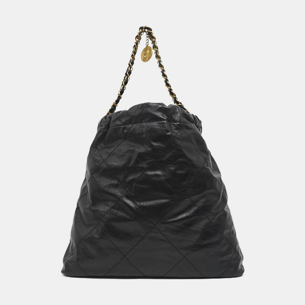 CHANEL 22 Medium Quilted Calfskin Black