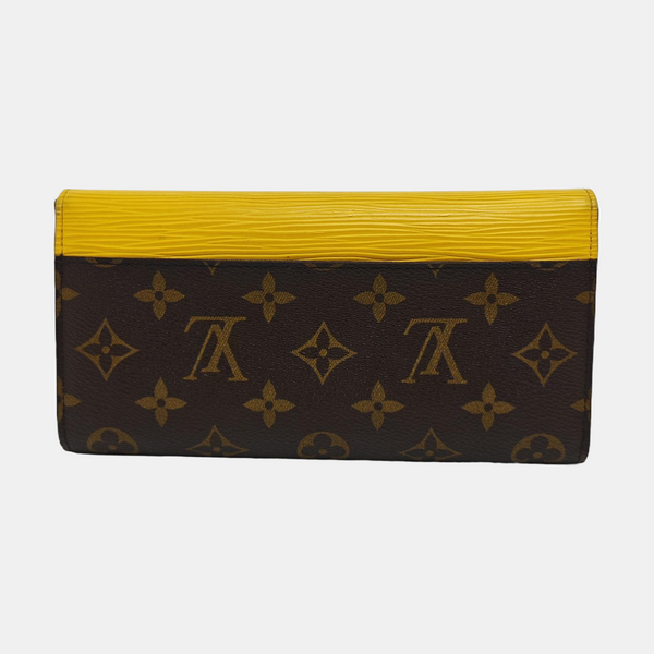 MARIE LOU Monogram Coated Canvas Brown Wallet
