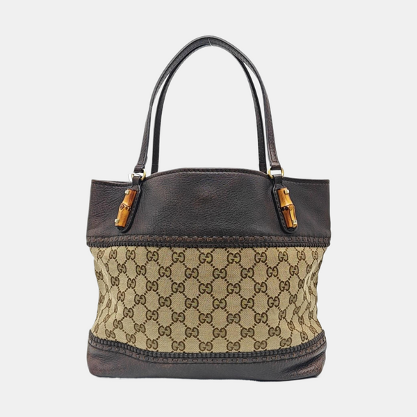 Monogram Canvas Tote Bag Beige