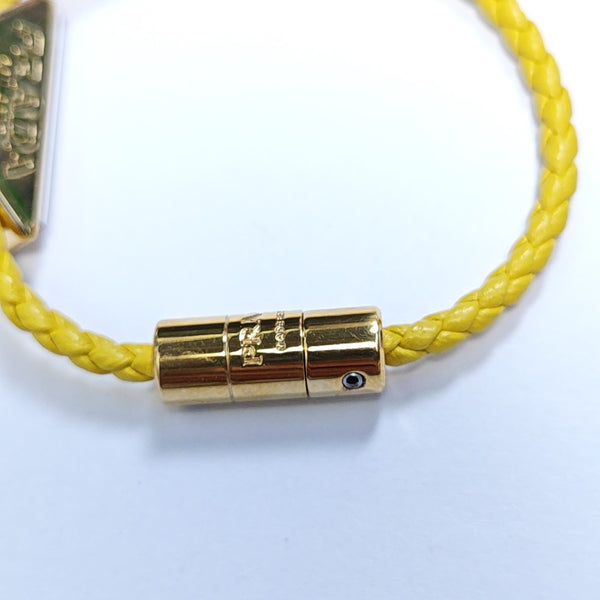 Leather Yellow Bangle
