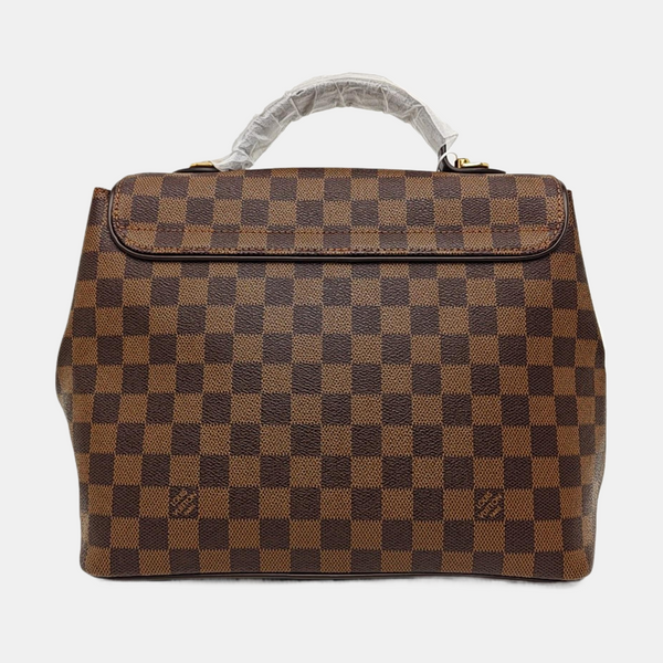 BERGAMO MM Damier Ebene Coated Canvas Brown