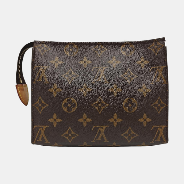 TOILET POCKET 19 Monogram Coated Canvas Brown