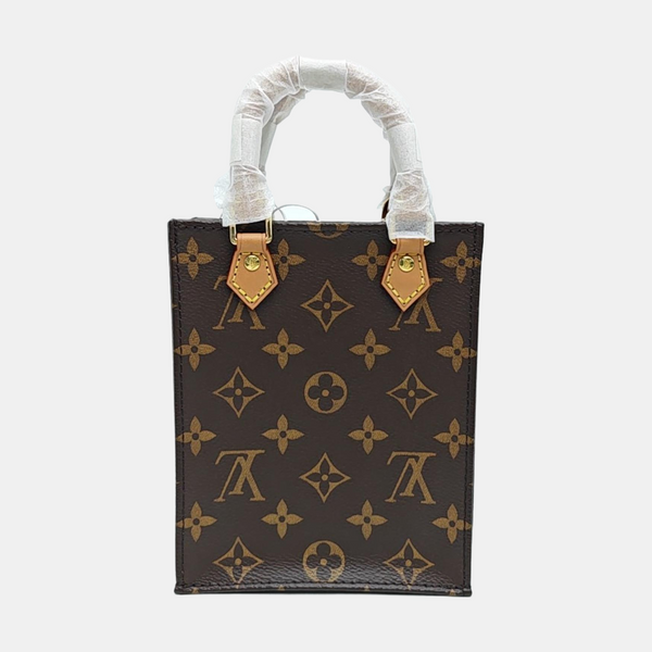 SAC PLAT Mini Monogram Coated Canvas Brown