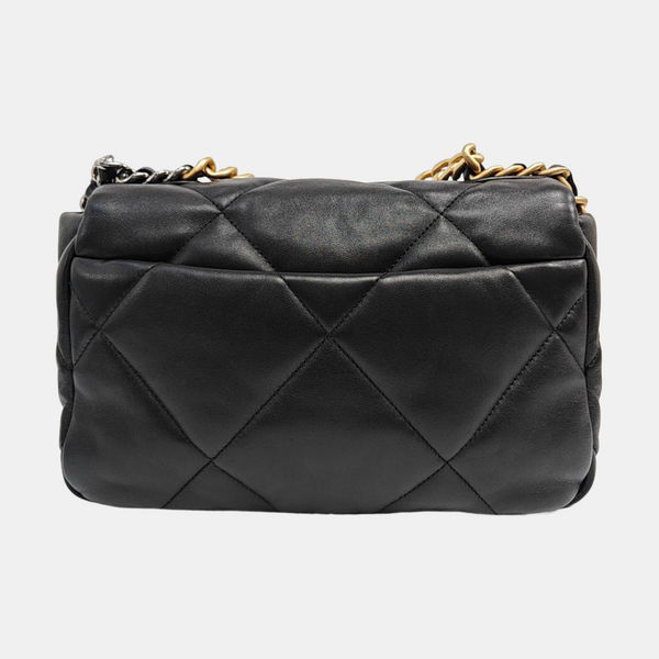 CHANEL 19 Small Quilted Lambskin Black