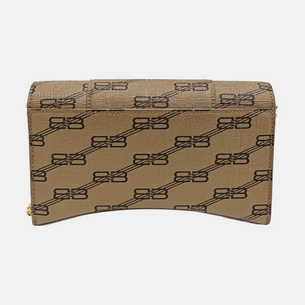 Hourglass Small Coated Canvas Brown