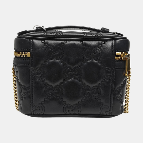 Monogram Calfskin Crossbody Bag Black
