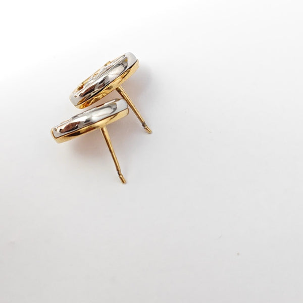 L TO V Metal Gold Stud Earrings