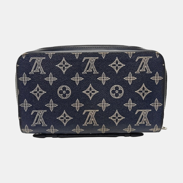 TROUSSE TOILETTE Monogram Coated Canvas Blue