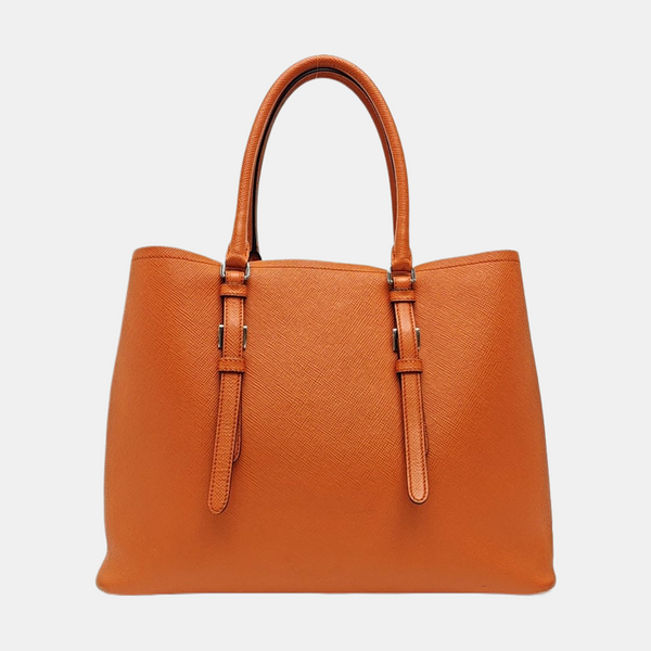 Double Large Saffiano Calfskin Orange
