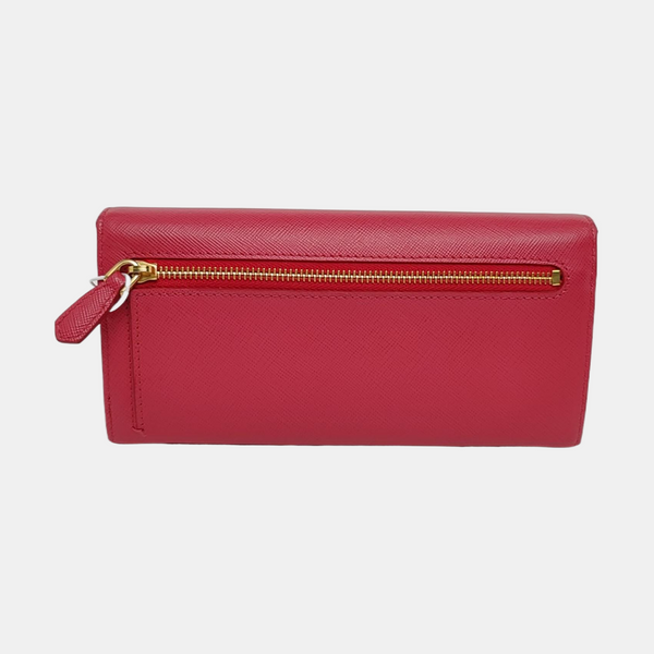 Fiocco Bow Calfskin Pink Wallet
