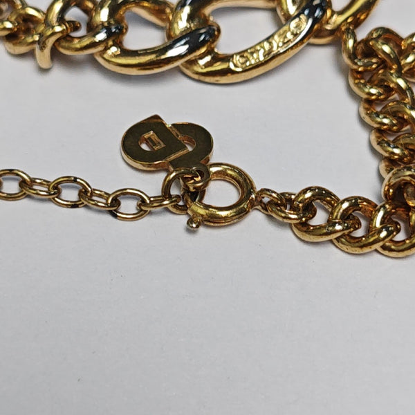 Twist Round Metal Gold Necklace