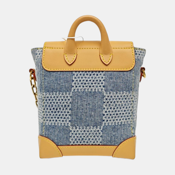 STEAMER Extra Small Damier Fabric Blue