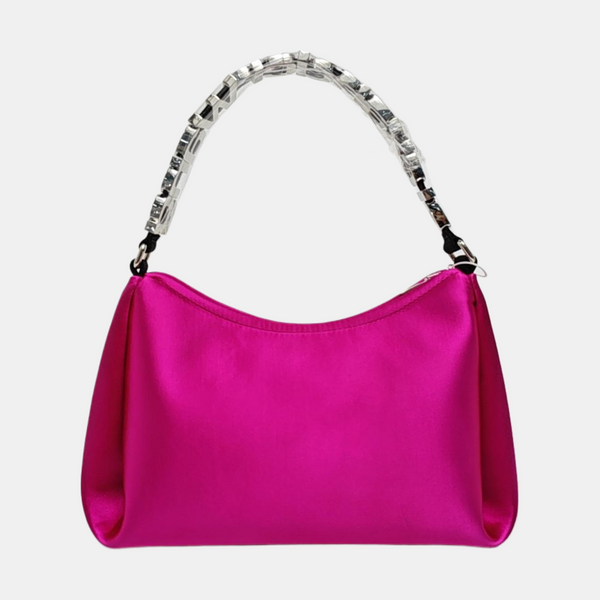 Fabric Top Handle Bag Red