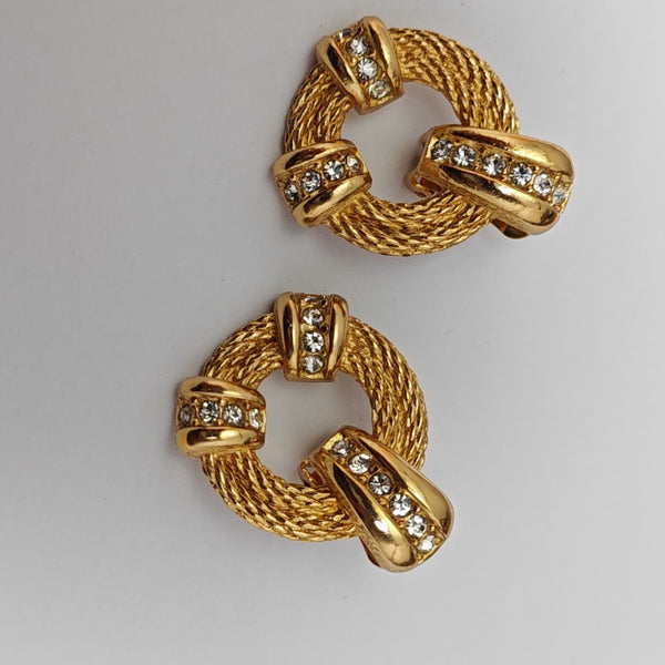 Metal Gold Clip On Earrings